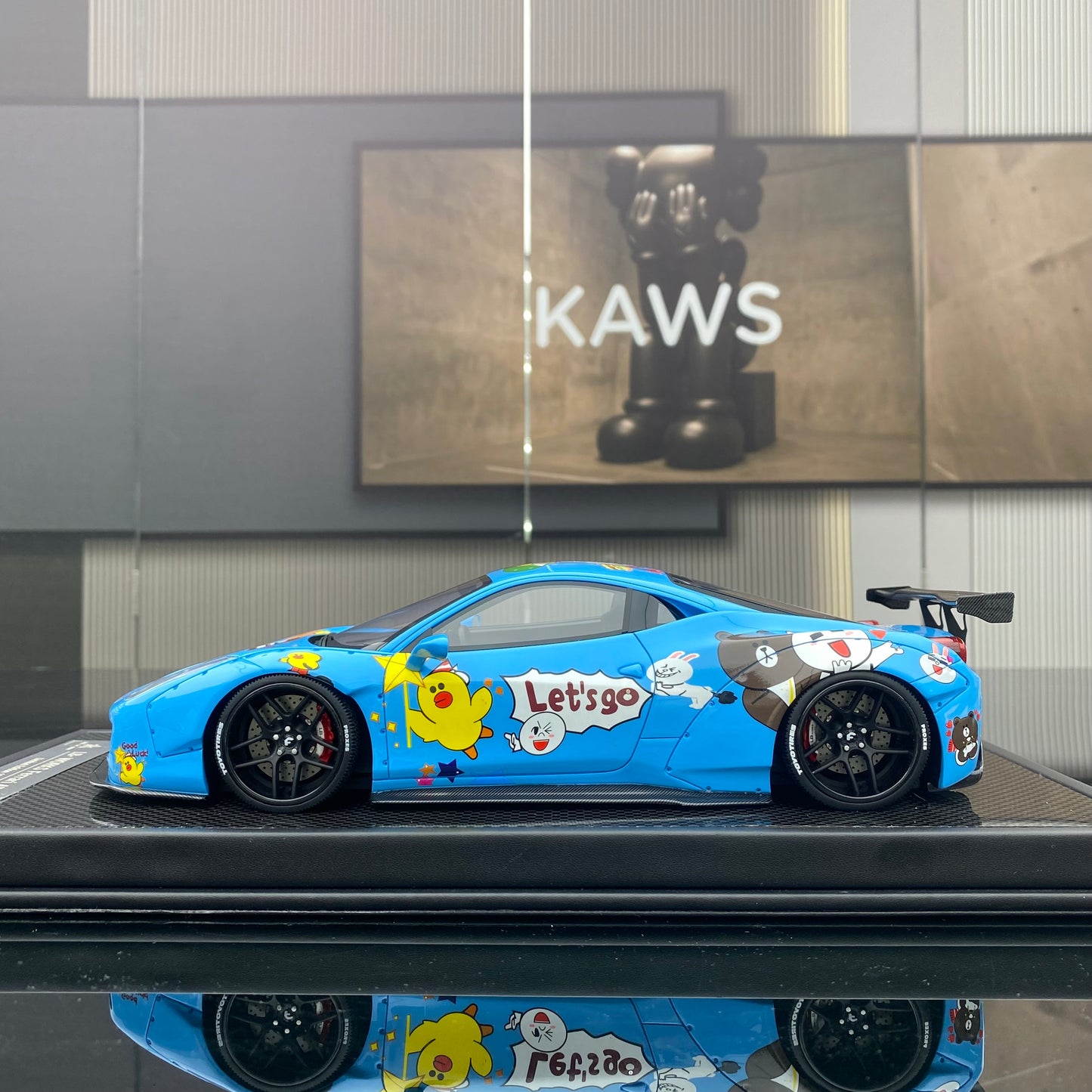 BBA MODEL 1/18 Ferrari 458 GT 1.0 Brown Bear Painting Car Model