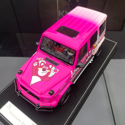 Vehicle Art 1/18 Mercedes-Benz G63 AMG Strawberry Bear Painted Resin Sealed Car Model