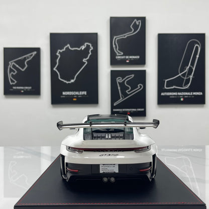 IVY 1/12 Porsche 992 GT3 RS White Wheels Limited Edition Model Car