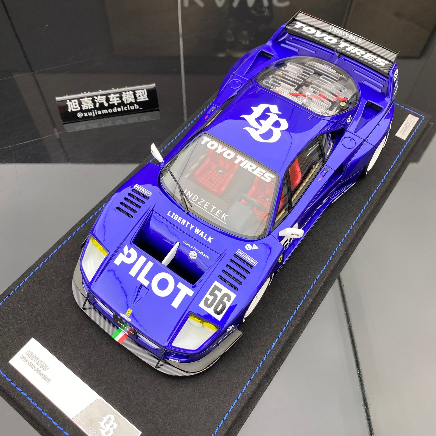 INNO 1/18 Ferrari LBWK F40 White Tokyo Auto Salon 2024 simulation car model ornaments
