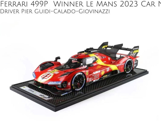 BBR 1/12 Ferrari 499P 2023 Le Mans Endurance Race 51 Limited Edition Car Model