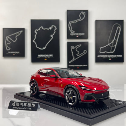BBR 1/18 Ferrari Pursangue, black top, carbon fiber base metallic red HE180052BCH