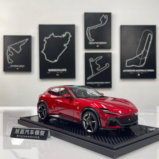 BBR 1/18 Ferrari Pursangue, black top, carbon fiber base metallic red HE180052BCH