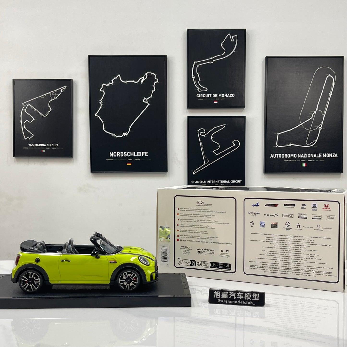 OTTO 1/18 MINI JCW Cabrio Zesty Yellow OT1303
