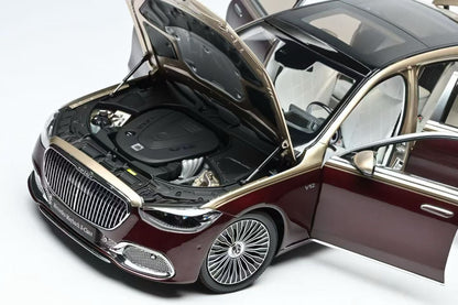 AR 1/18 Mercedes-Maybach S-Class Two-Tone Alloy Fully Openwork Car Model