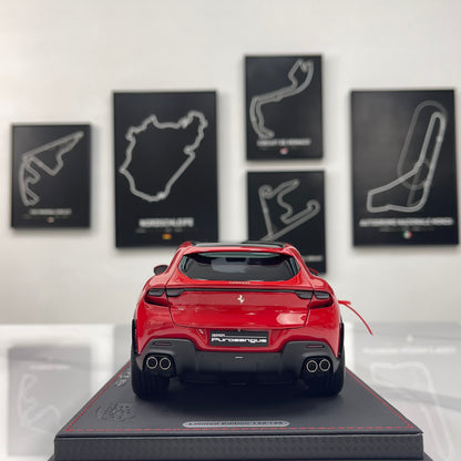 BBR 1/18 Ferrari Purosangue Leather Sole, Standard Red HE180052ADIE