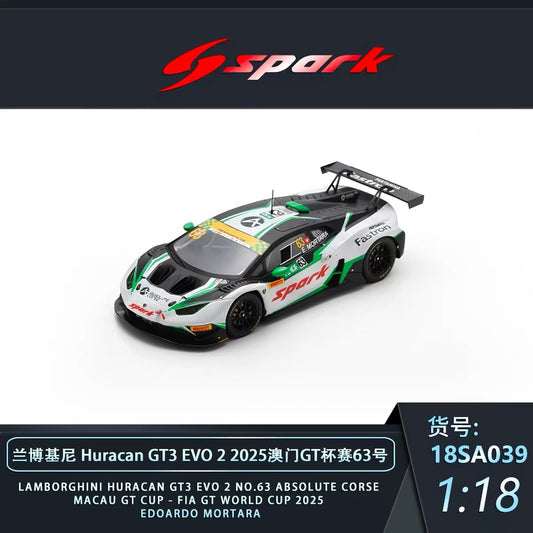 Spark 1/18 2025 Macau GT Cup: Lamborghini Huracan GT3 EVO 18SA039