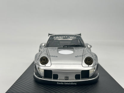 Ignition Model 1/18 Porsche RWB Silver Pig Limited Edition Simulation Car Model Ornaments