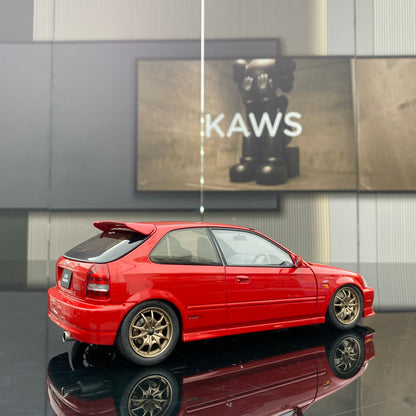 MH 1/18 Honda Civic EK9 Alloy Fully Open Simulation Car Model Ornaments