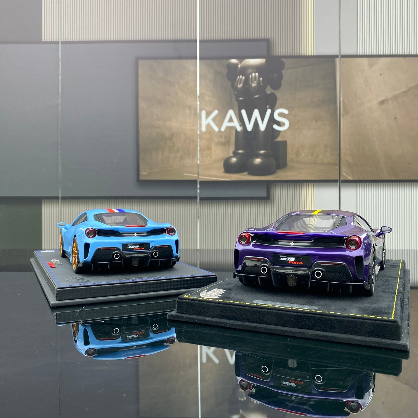 BBR 1/18 Ferrari 488 pista Hong Kong purple limited edition car model ornament