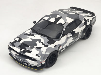 GT SPIRIT 1/18 Dodge Hellcat Black and White Camouflage Model Car Model