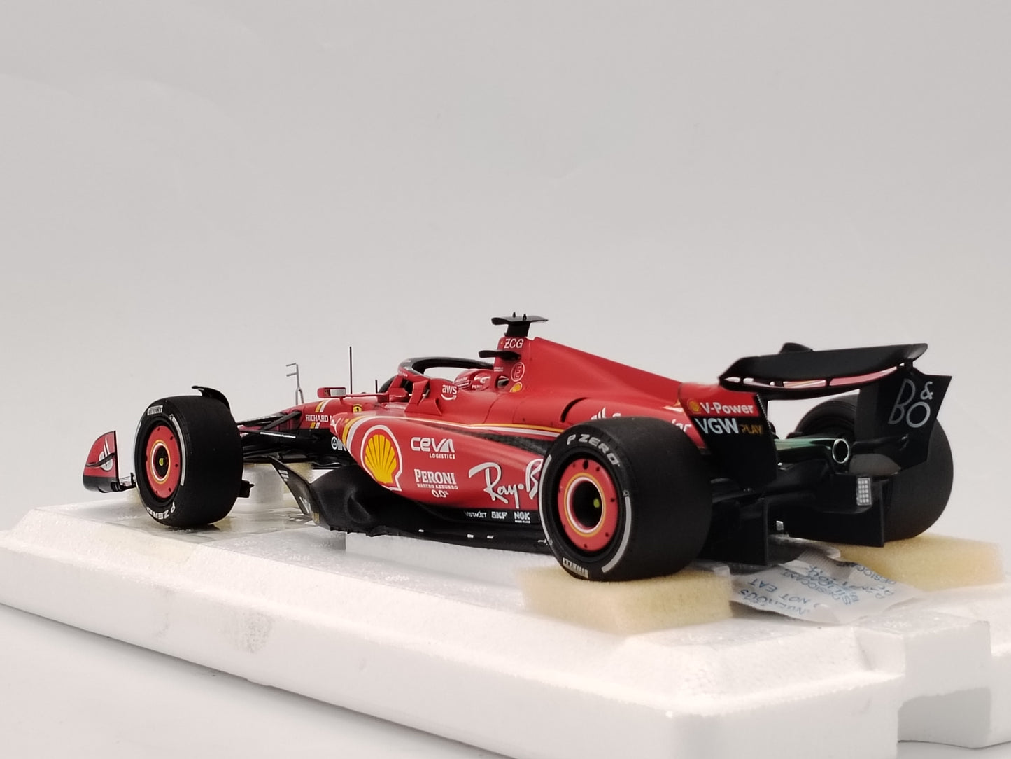 BBR 1/18 Ferrari SF-24 Charles Leclerc Australia GP 2024, Red, Simulation Car Model