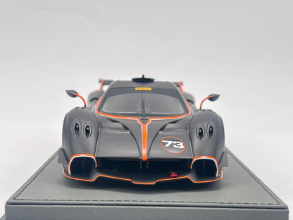 BBR 1/18 Pagani Huayra R Matte Black Simulation Car Model Ornament