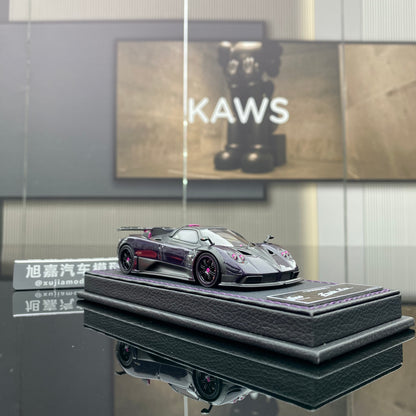 Adorno de coche PEAKO 1/43 Pagani Zonda Zun de edición limitada en carbono morado