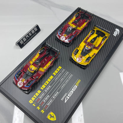 BBR 1/18 Ferrari 499P Set Qatar 2025 set with 3 models - car n. 51 - n. 83 - n. 50 BBRC319SET