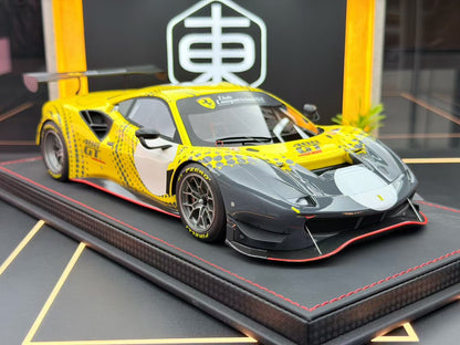 BBR 1/18 Ferrari 488 Modificata Yellow/Matt Silver Limited 248 pcs 230/248 DDJ007