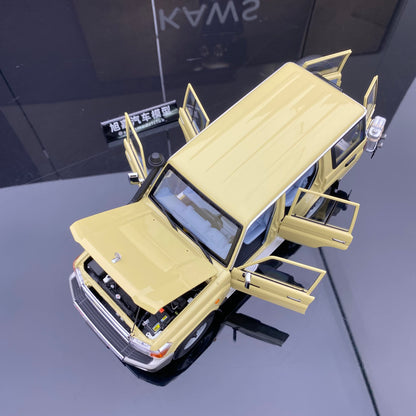 Almost Real 1/18 Toyota Land Cruiser 76 Beige Alloy Fully Open Simulation Car Model Ornament