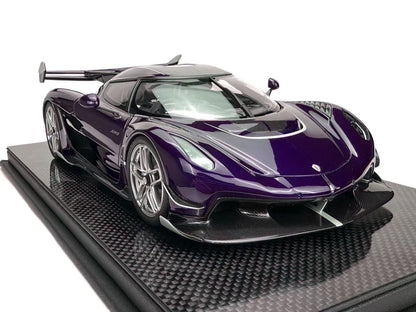 Frontiart 1/18 Koenigsegg Jesko Carbon Purple, limited to 100 units worldwide.