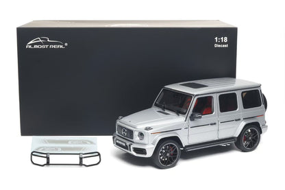 AR 1/18 Mercedes-AMG G63 2019 Silver Alloy Fully Opening Car Model