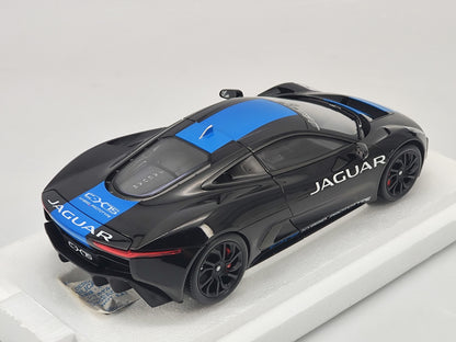 AR 1/18 Jaguar CX75 Light Blue Stripe Alloy Model Car