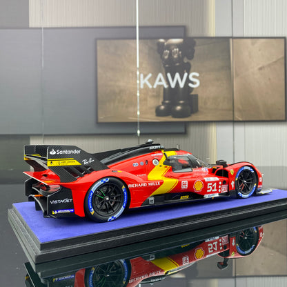 looksmart 1/18 Ferrari 499P Modificata #24 Red Simulation Car Model！looksmart 1/18 Ferrari 499P 2023 Le Mans Victory No. 51 Red Simulation Car Model