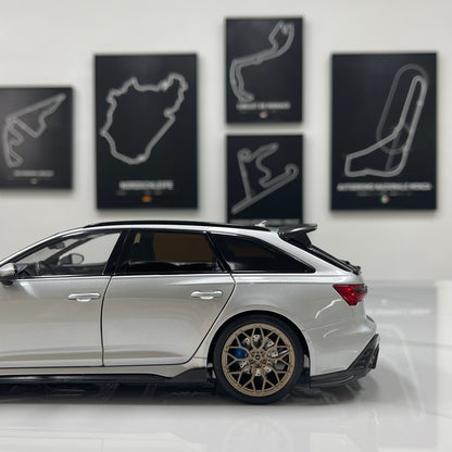 KILO Works 1/18 Audi Darwin RS6 Foil Silver Alloy Fully Open Simulation Model Car