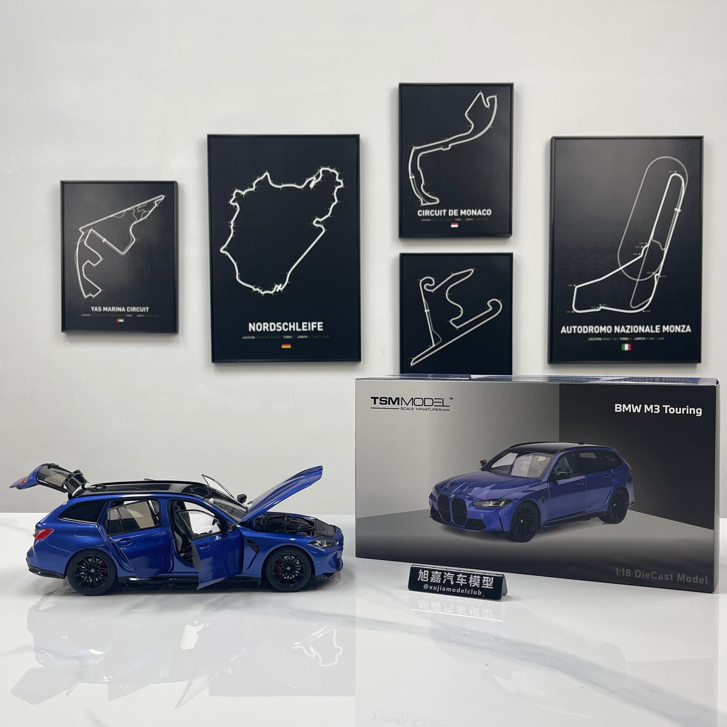 TSM MODEL 1/18 BMW M3 Touring M Portimao Blue TSM181029