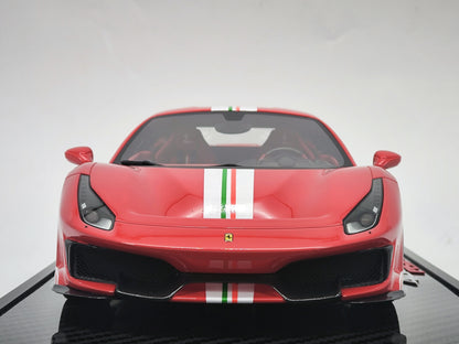 BBR 1/18 Ferrari 488 Pista Standard Red Model Car