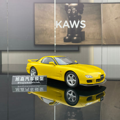 OTTO 1/18 Mazda RX7 FD TYRE R yellow limited edition car model ornament gift