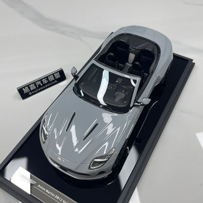 MOTORHELIX 1/18 Aston Martin DB12 Volante (Convertible) - Porcelain Grey (MH396)
