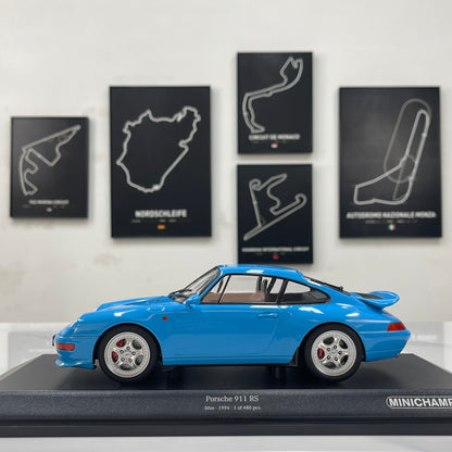 MINICHAMPS 1/18 Porsche 911 RS (993) - 1994 Blue 155061121