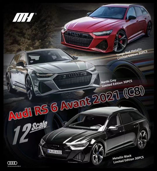 MH 1/12 Audi RS6 Avant C8 2021 Limited Edition Car Model Ornaments Gift