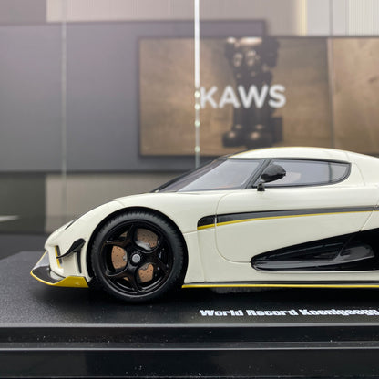 GT Spirit 1/18 Koenigsegg REGERA RECORD white resin car model ornament