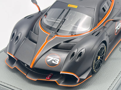 BBR 1/18 Pagani Huayra R Matte Black Simulation Car Model Ornament