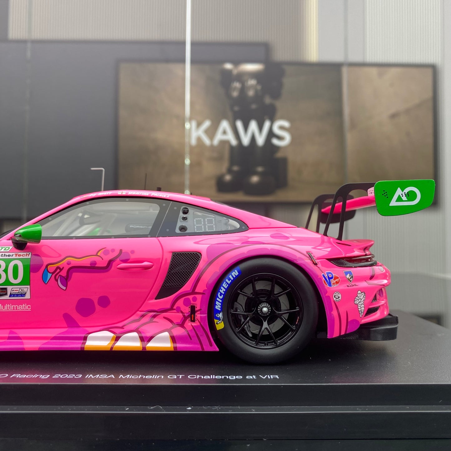 Topspeed 1/18 Porsche 911GT3R#80 Racing 2023 simulation car model collection