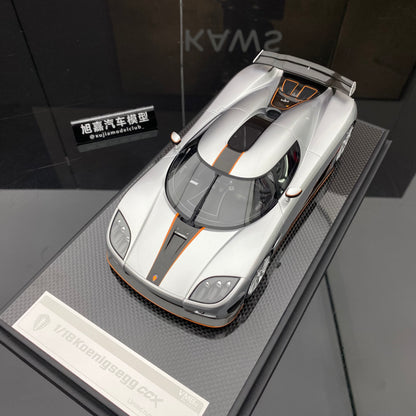 VMB 1/18 Koenigsegg CCX silver carbon fiber limited edition car model