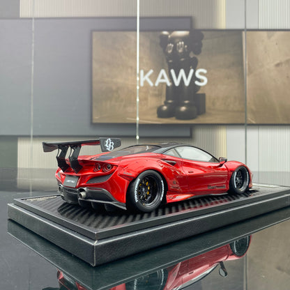 VIP 1/18 Ferrari F8 wide-body modified version simulation car model ornament gift
