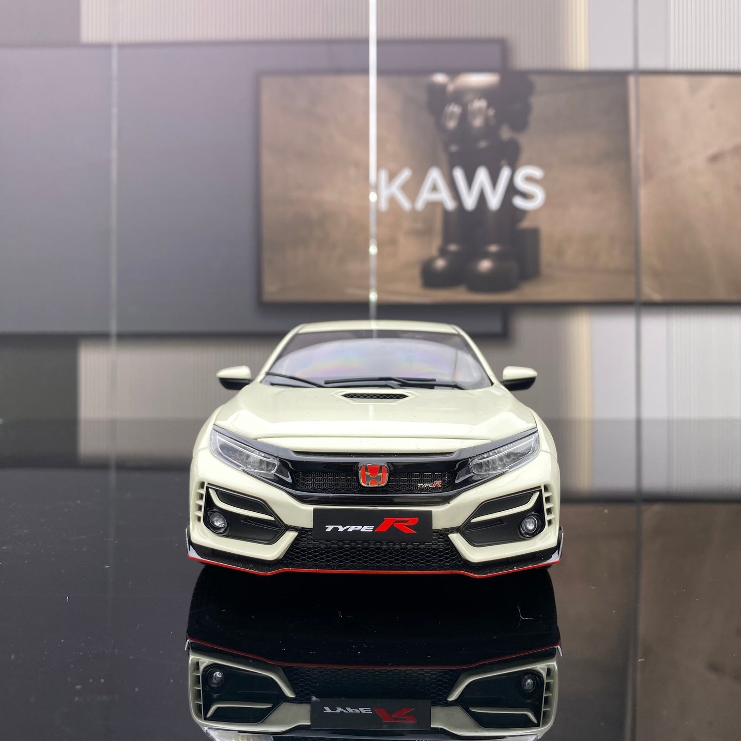 LCD 1/18 HONDA CIVIC TYPE R alloy full-open simulation car model ornaments