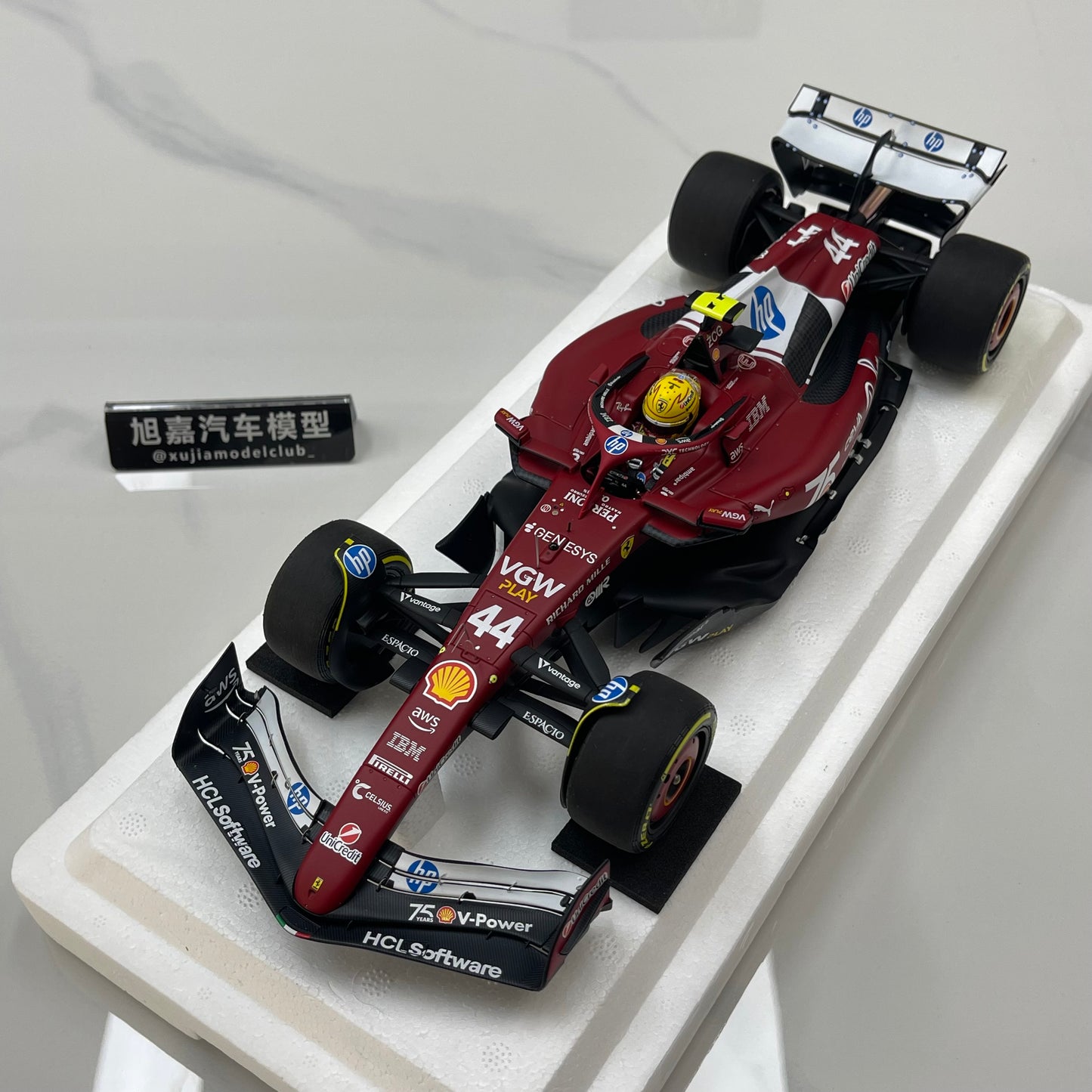 BBR 1/18 Ferrari Hamilton Monaco GP 2025 Red P18267C44