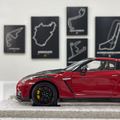 MOTORHELIX 1/18 Nissan GT-R NISMO (R35) Special Edition 2022 Vibrant Red Alloy Full-Opening Model Car