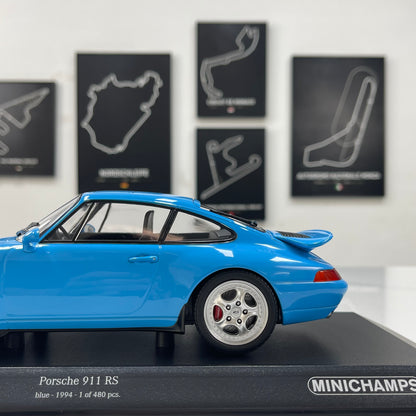 MINICHAMPS 1/18 Porsche 911 RS (993) - 1994 Blue 155061121