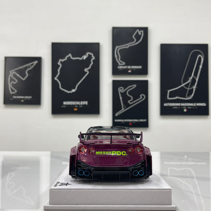BBA MODEL 1/18 Nissan GTR 35GT-RR Metallic Purple Limited Edition Model Car