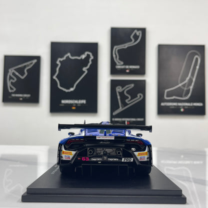 Spark 1/18 Lamborghini Huracán GT3 EVO 2 – 2025 Spa 24 Hours Winner (No. 63, Blue Livery) – 18SPA2025