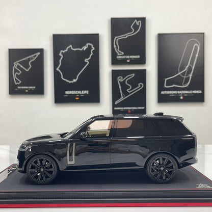 BBA MODEL 1/18 Land Rover Range Rover SVAutobiography Long Wheelbase — Gloss Black (Sealed Resin Model)