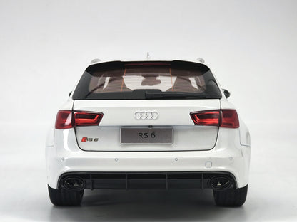 Well 1/18 Audi RS6 C7 White Alloy Simulation Car Model Ornaments Birthday Gift