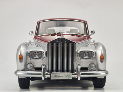 Kyosho 1/18 Rolls-Royce Phantom IV Silver Red Cover Alloy Simulation Model Car