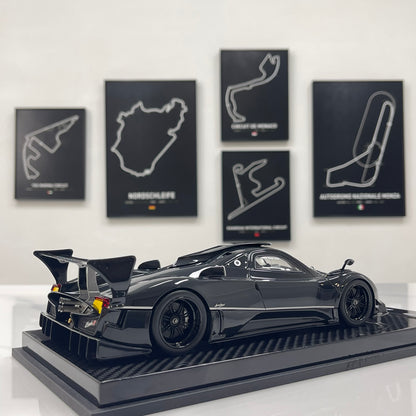 KASH MODEL 1/18 Pagani Zonda R Gloss Carbon Black KPZR002