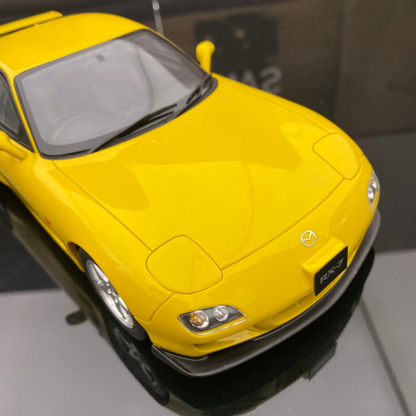 OTTO 1/18 Mazda RX7 FD TYRE R yellow limited edition car model ornament gift