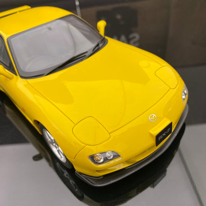 OTTO 1/18 Mazda RX7 FD TYRE R yellow limited edition car model ornament gift