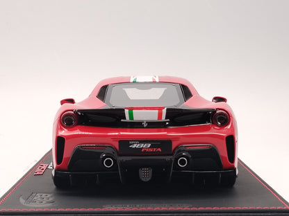 BBR 1/18 Ferrari 488 Pista Piloti 51# Standard Red Simulation Car Model